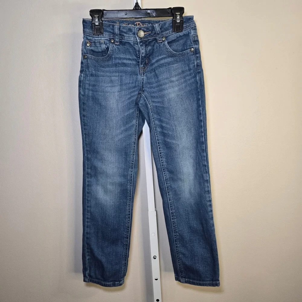 Justice Premium Girls Blue‎ Denim Straight Leg Jeans Medium Wash Size 8R
